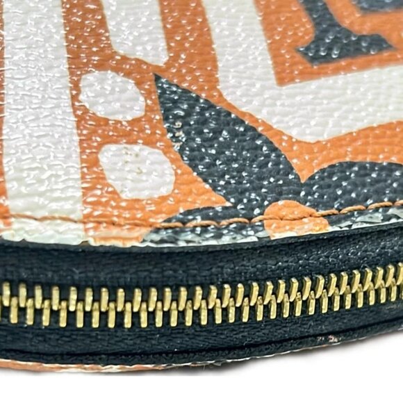 Auth LOUIS VUITTON Pochette Cosmetic M45475 Creme carame LV Craft - Picture 5 of 7